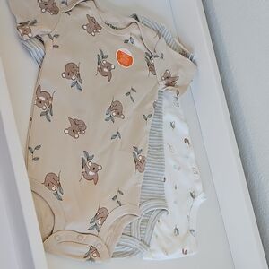 Carter's 3 Pack Neutral Bodysuits 18m